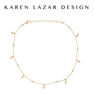 SOLD - Karen Lazar YG Ball and Chain Necklace